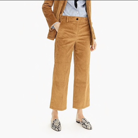 J. Crew Pants - J.Crew Wide-Leg Cropped Pant in Corduroy
